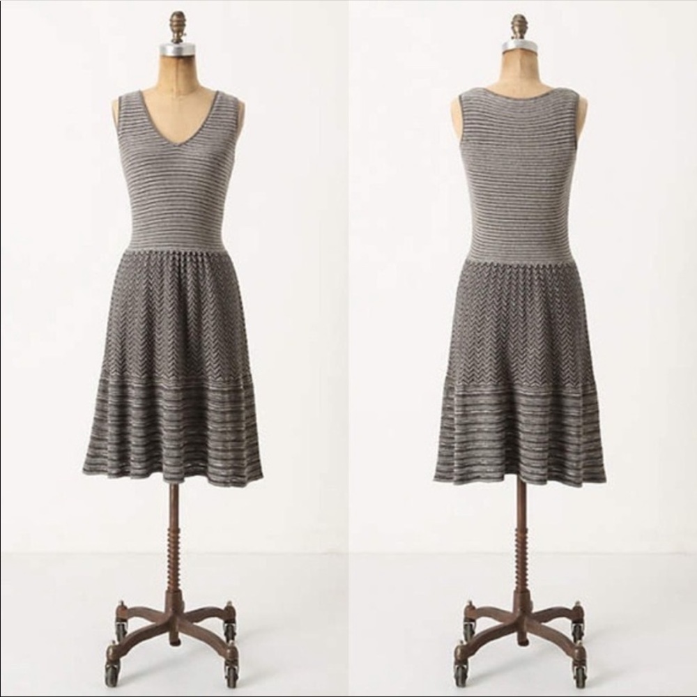 Anthropologie Knitted & Knotted Test Pattern Sweater Dress